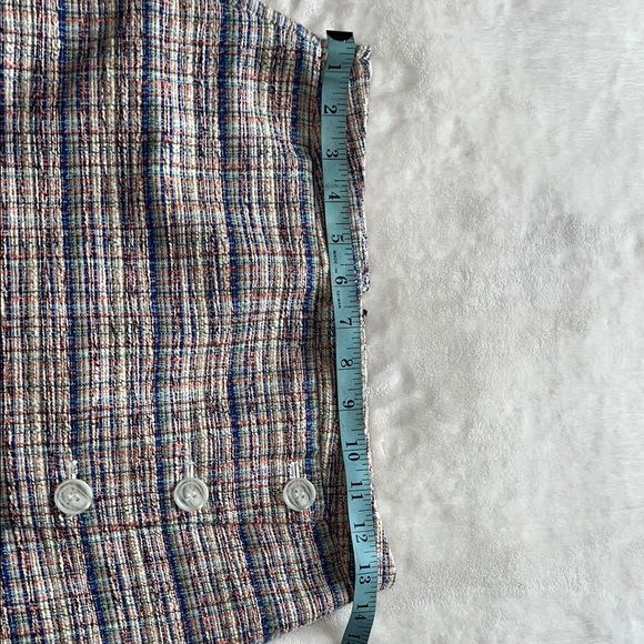 Halogen Women’s Pencil Midi Skirt in White and Blue SZ 0 - Picture 7 of 9